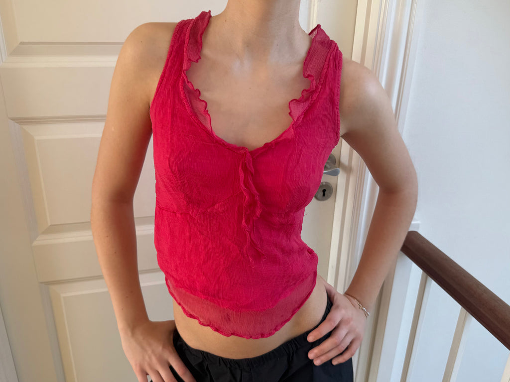Pink sæt, nederdel + top