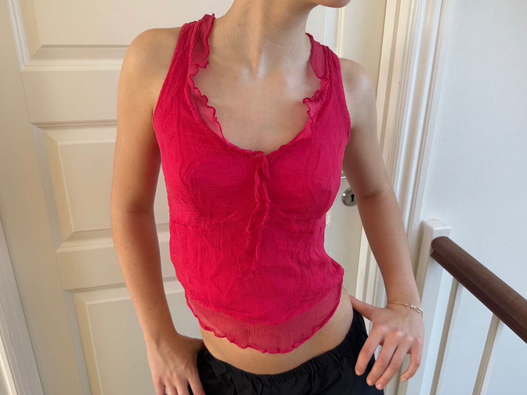 Pink sæt, nederdel + top