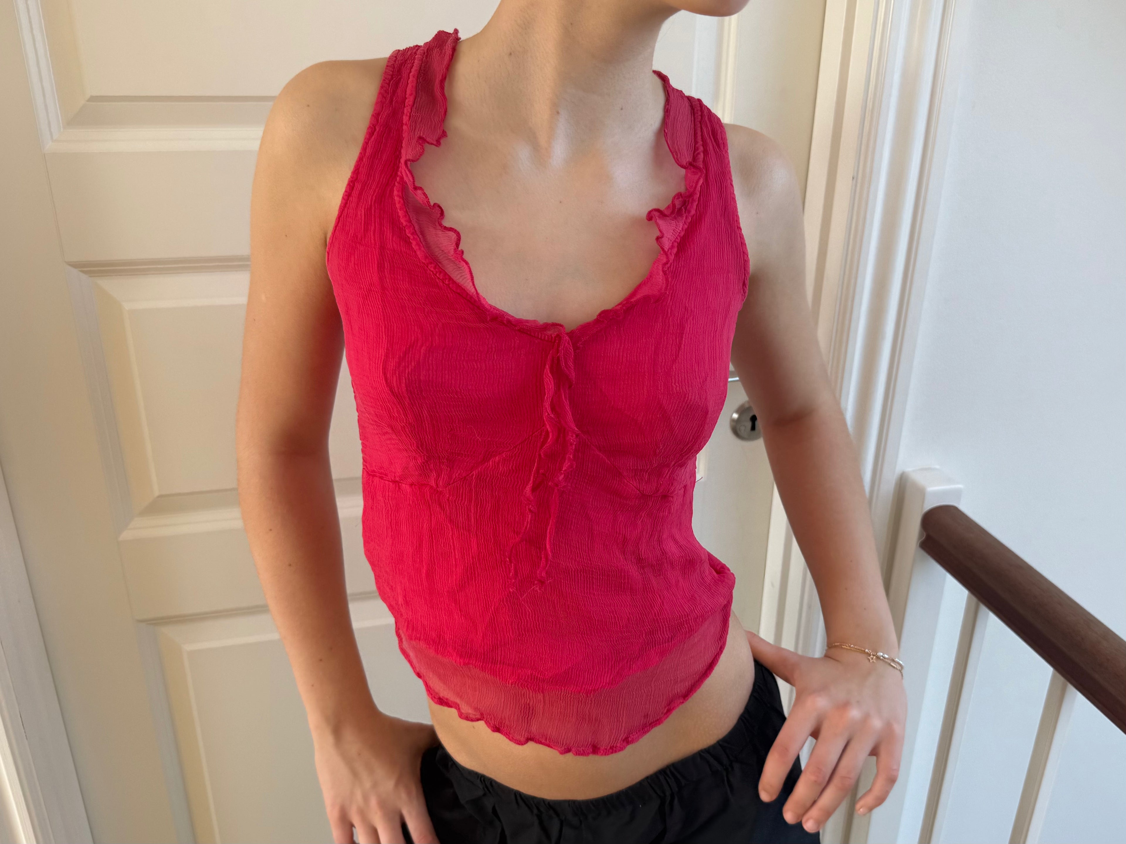 Pink sæt, nederdel + top