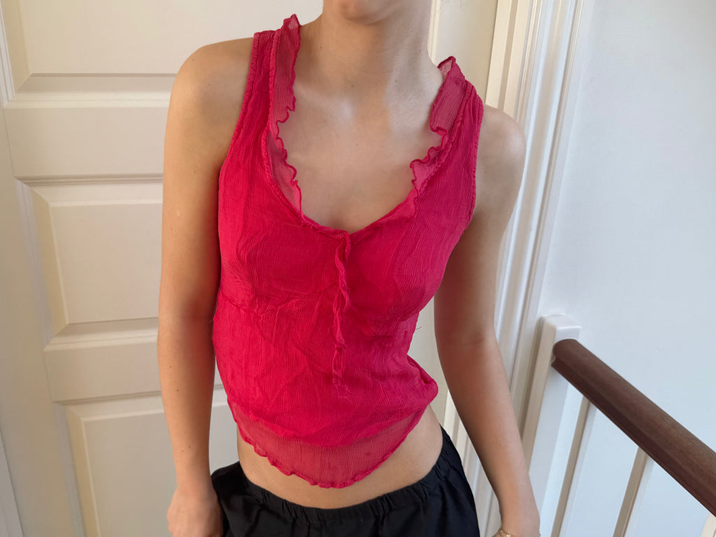 Pink sæt, nederdel + top