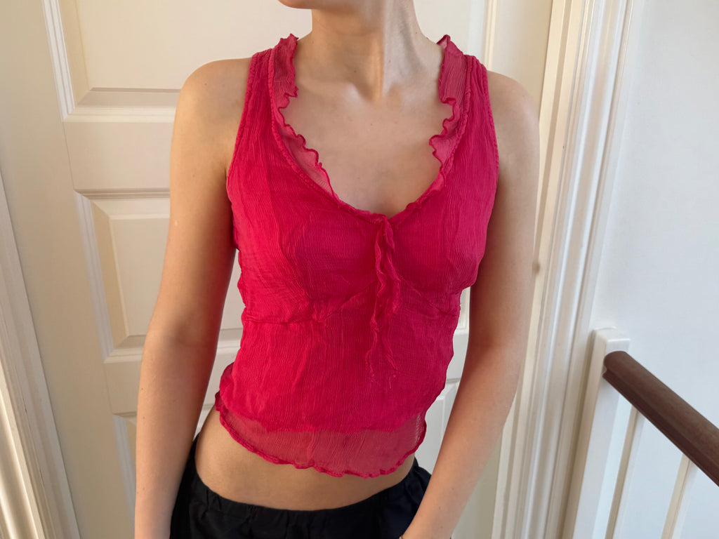 Pink sæt, nederdel + top