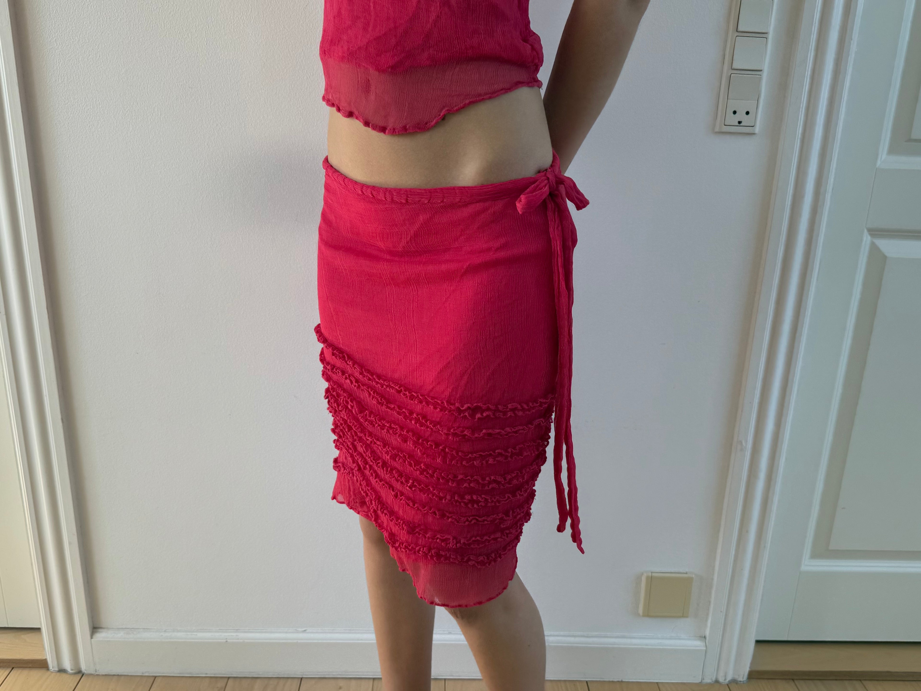 Pink sæt, nederdel + top
