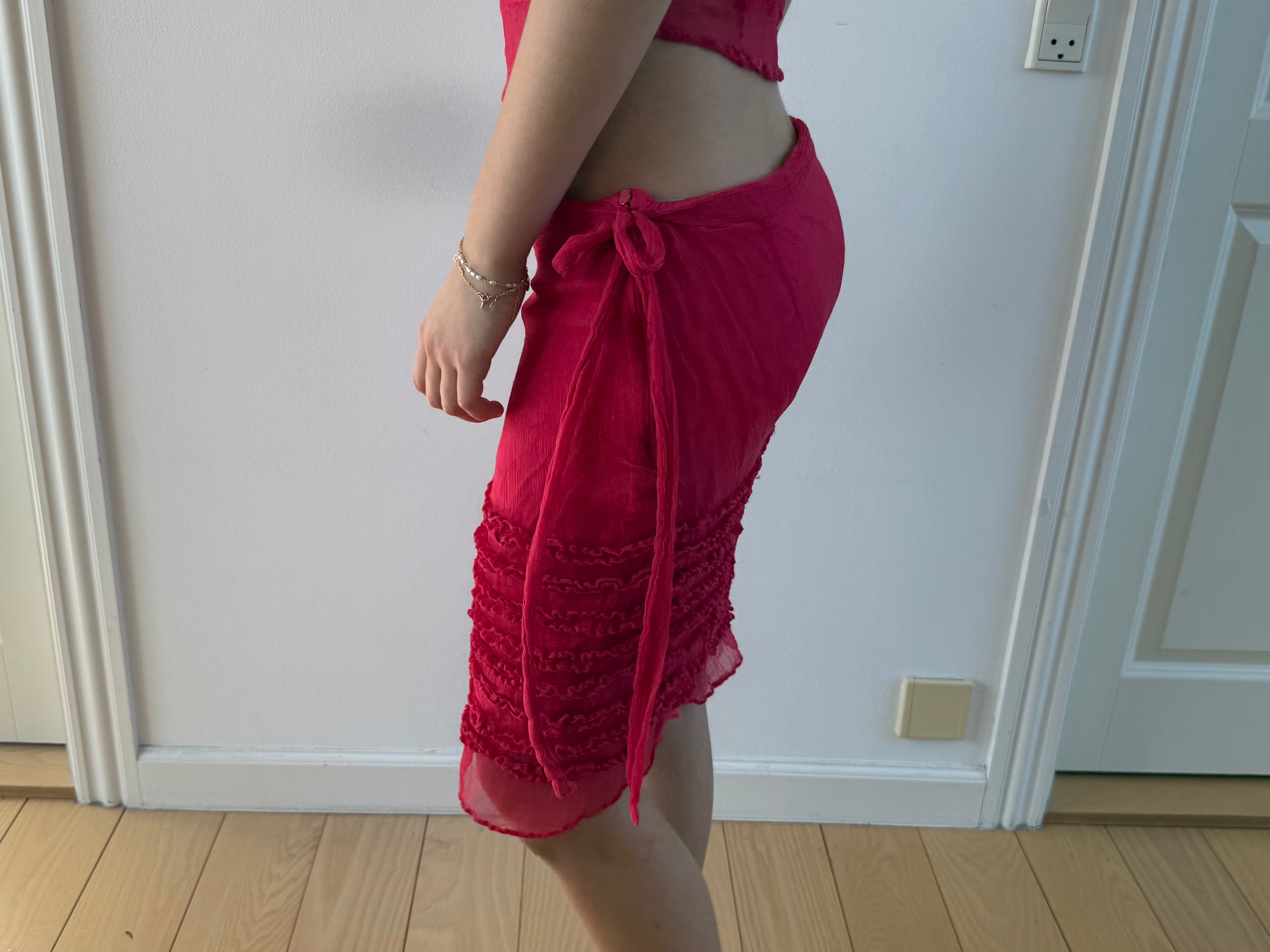 Pink sæt, nederdel + top