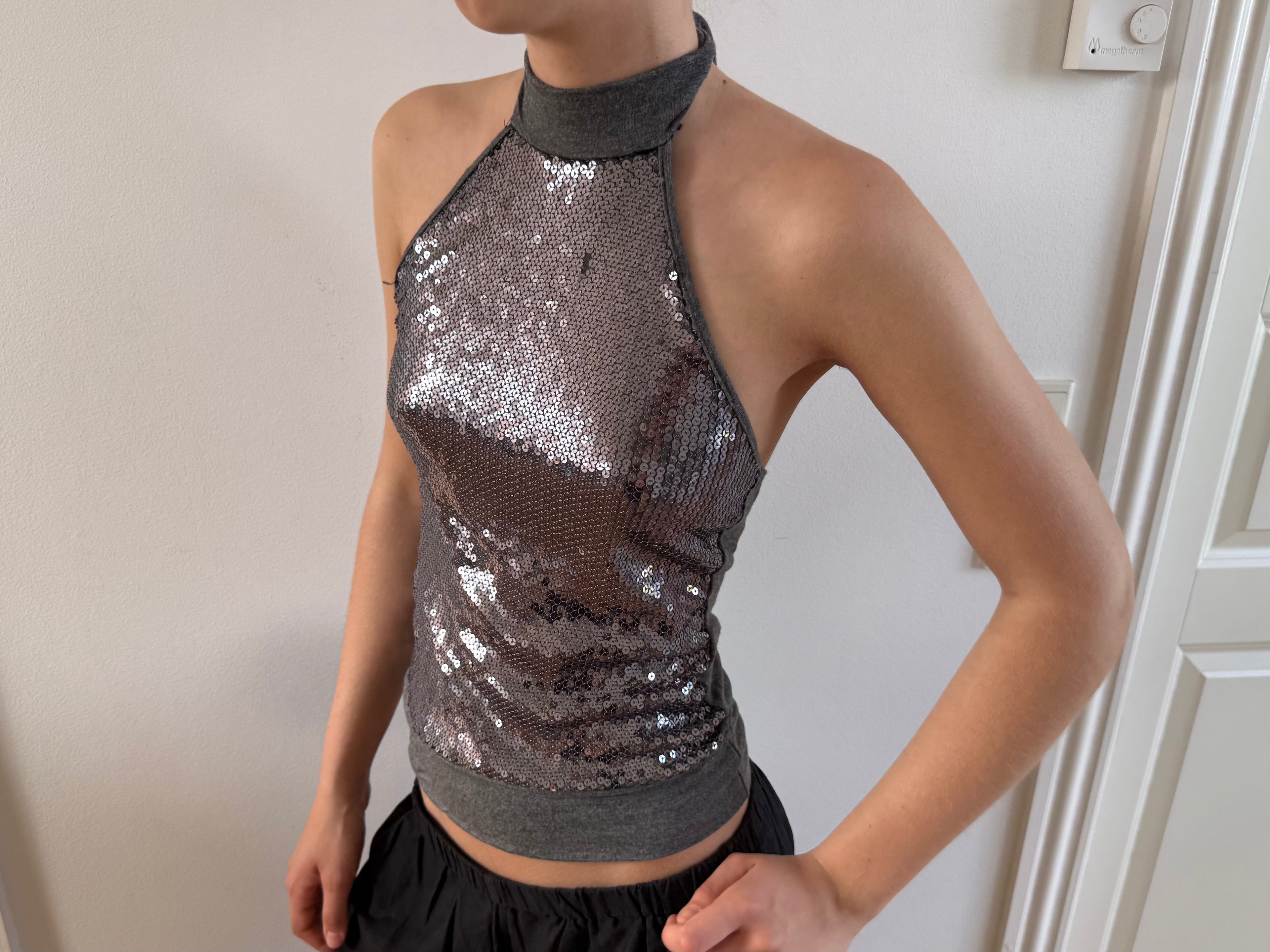 Sølv halterneck top