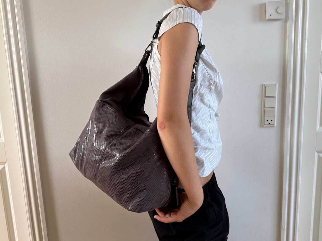 Brun crossbody taske